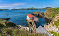 The lifeboat station, St Justinians, St Davids, Wales captured from above Royalty Free Stock Photo